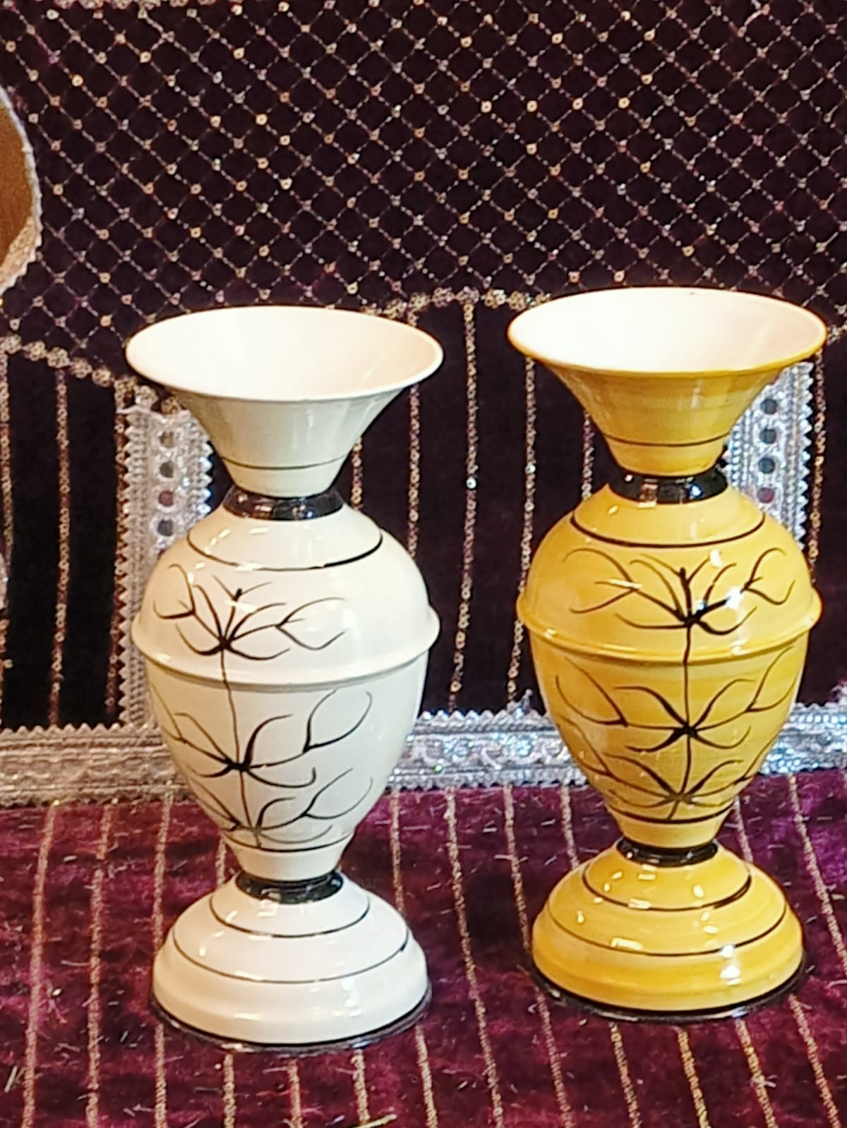 Floral Ceramic Vase Set