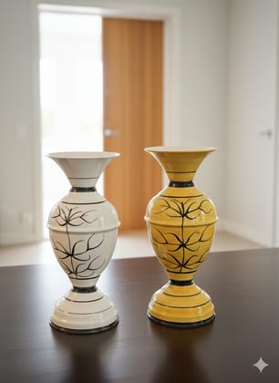 Floral Ceramic Vase Set