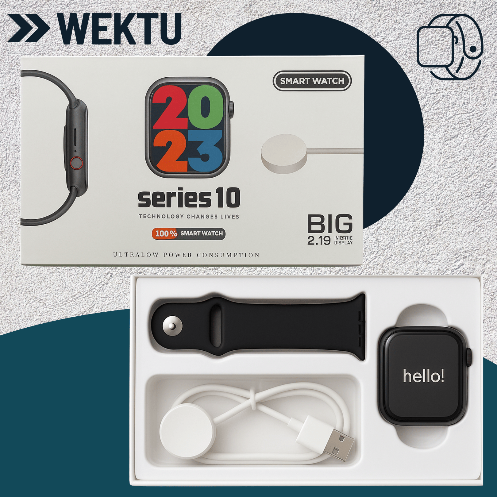 WEKTU Smart Watch Series 10 with 2.19" Display