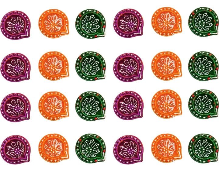 Colourful Diwali Diyas