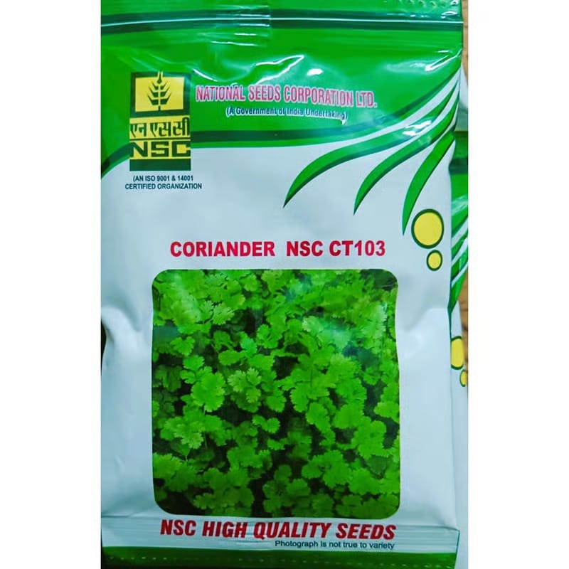 NSC CT103 Coriander Seeds - High Quality Dhaniya Seeds for Gardening & Farming (Pack Of 5)