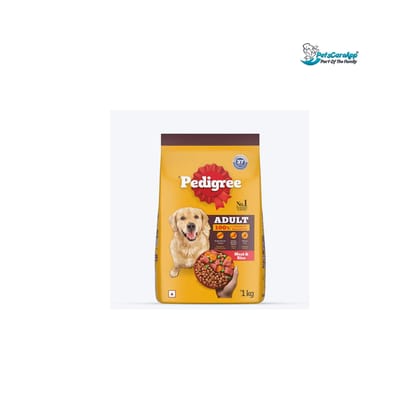 Pedigree Dry Food for Adult Dogs, Meat & Rice Flavour