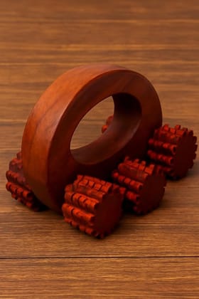 ECOCASK Wooden Hand & Foot Massager Roller | Acupressure Therapy Tool for Pain Relief | Eco-Friendly Body Massage Roller