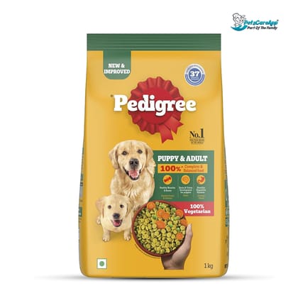 Pedigree Adult & Puppy Dry Dog Food, 100% Vegetarian