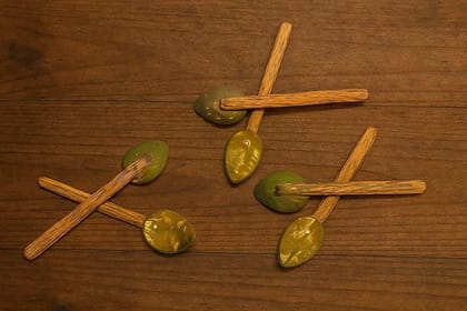 ECOCASK Coconut Shell Spice Spoons, Set of 6, Traditional Masala Spoons