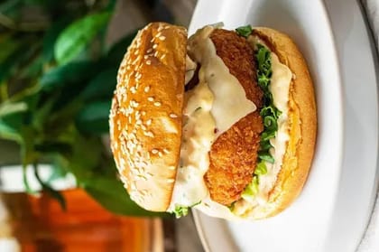 Aloo Tikki Cheese Burger