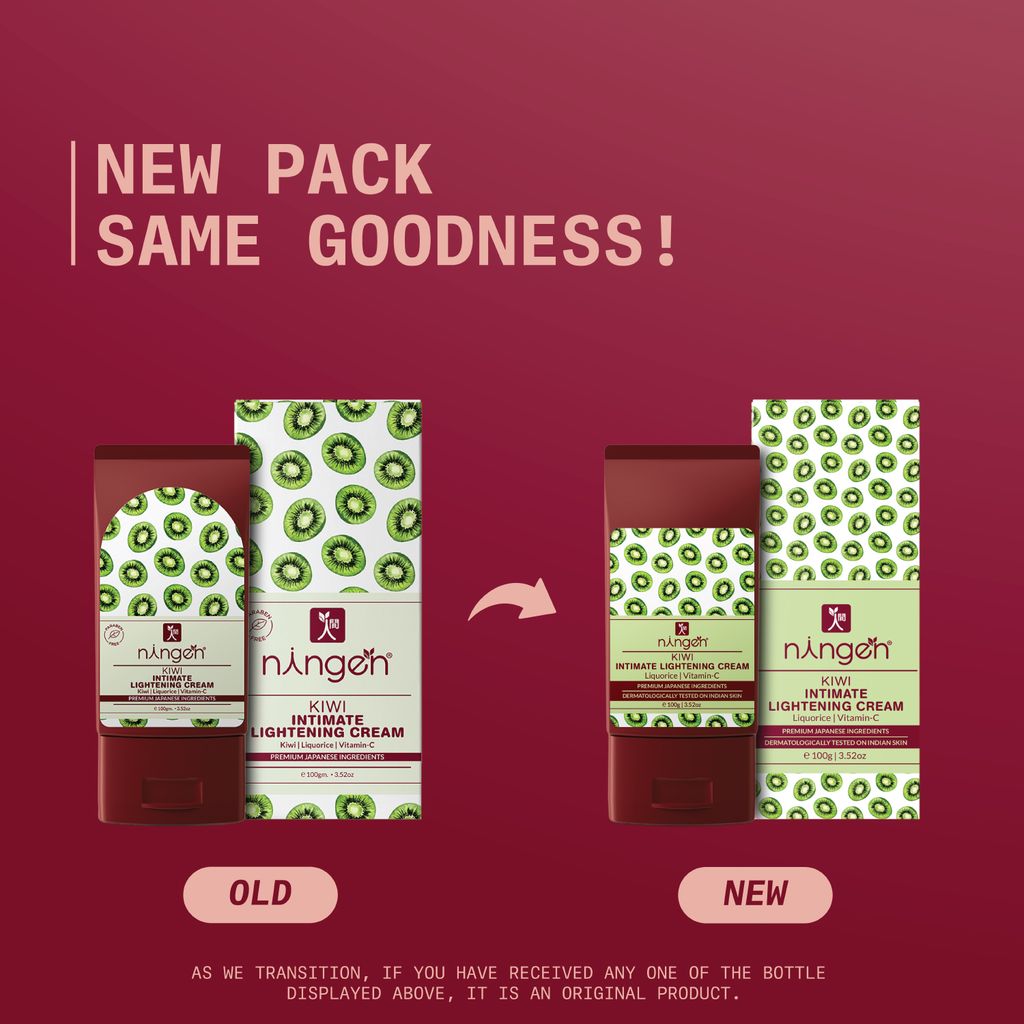 Ningen Kiwi Intimate Lightening Cream I Infused with goodness of Kiwi, Liquorice and Vitamin C I Dermatologically Tested, Paraben Free I For Intimate Areas I 100g