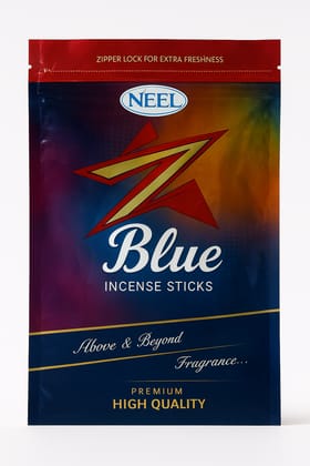 NEEL Blue Premium High Quality Incense Sticks with Zipper Lock Pack of 2