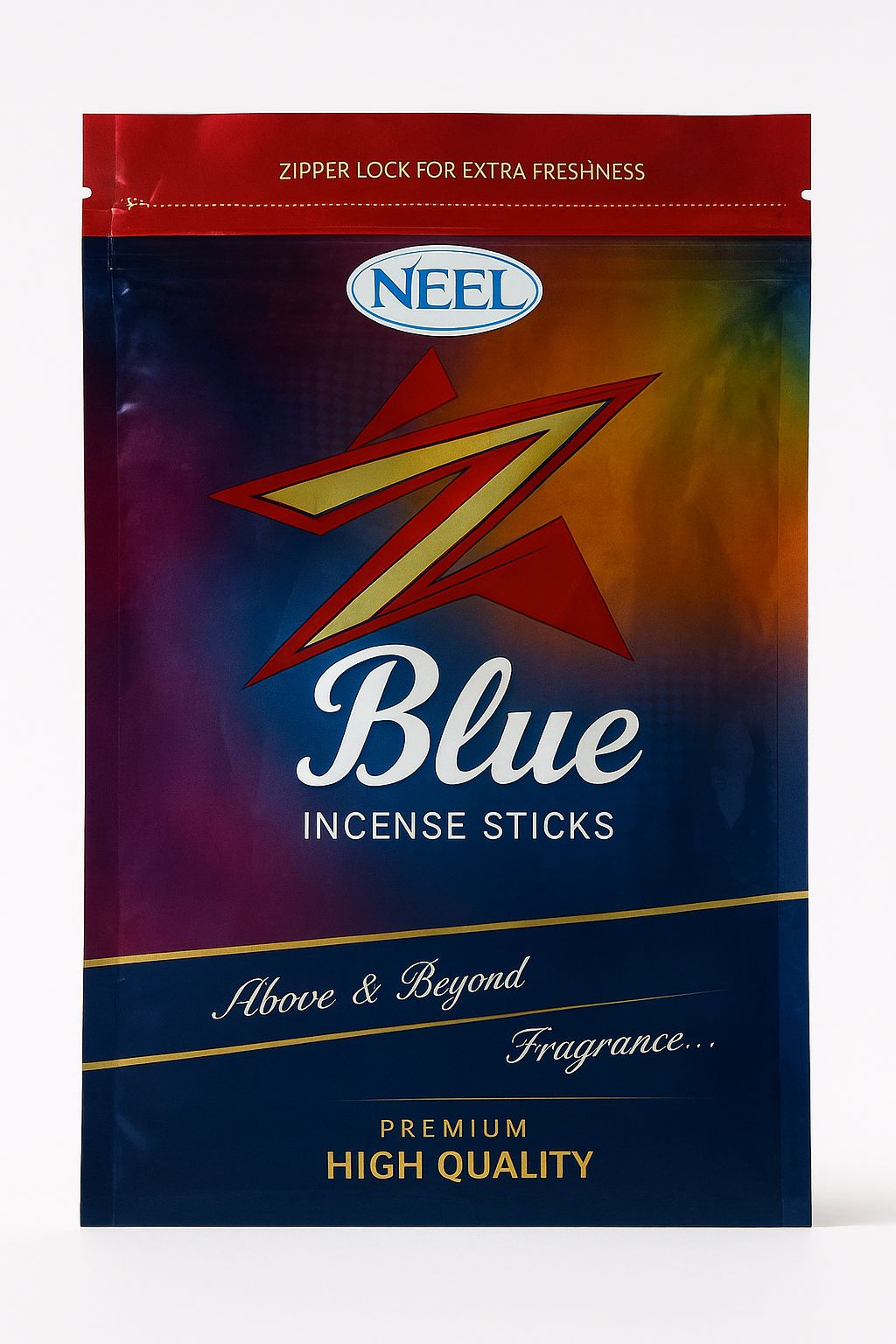 NEEL Blue Premium High Quality Incense Sticks with Zipper Lock Pack of 2