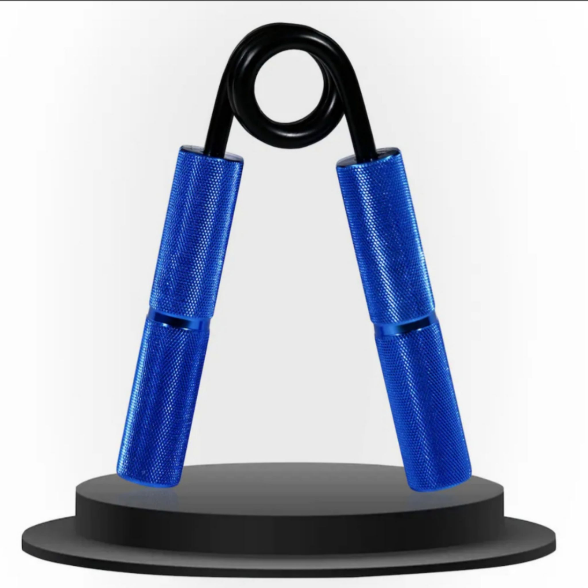 Metal Hand Gripper, Heavy-Duty 200 Lbs Steel Spring, Hand Grip and Wrist Strengthener Blue Textured Grip Handles (Set of 1)