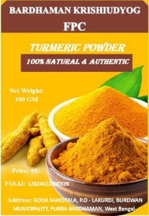 Bardhaman Krishiudyog FPC 100% Natural Turmeric Powder 100g