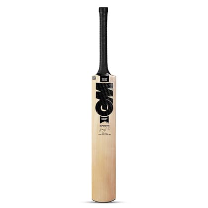 TEKNAXO | GM Noir Superstar Kashmir Willow Cricket Bat with Cover for Leather Ball |Full Size