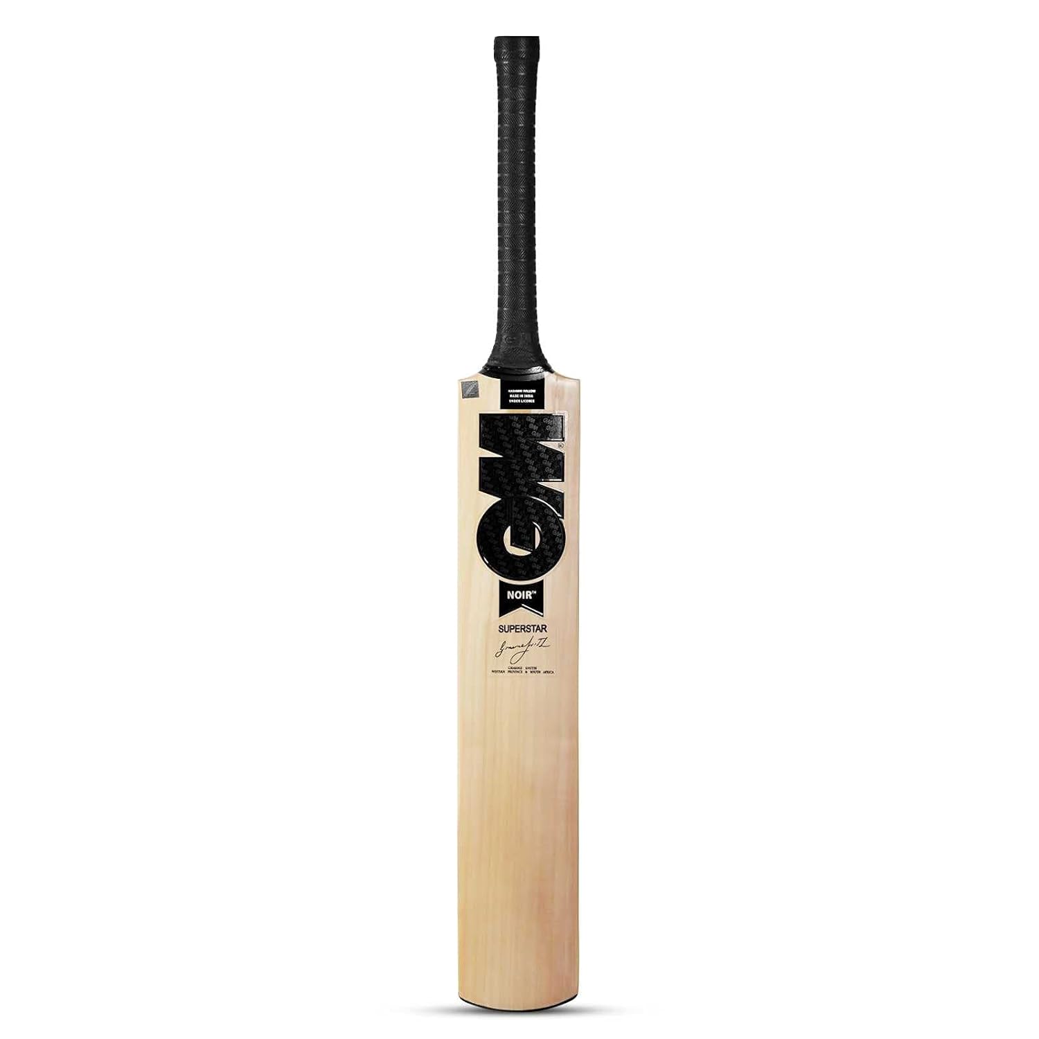 TEKNAXO | GM Noir Superstar Kashmir Willow Cricket Bat with Cover for Leather Ball |Full Size