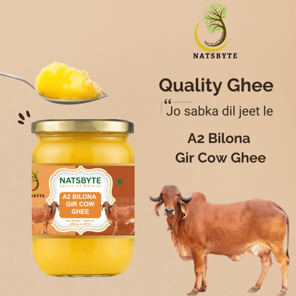 NATSBYTE A2 Gir Cow Bilona Ghee - Pure & Traditional