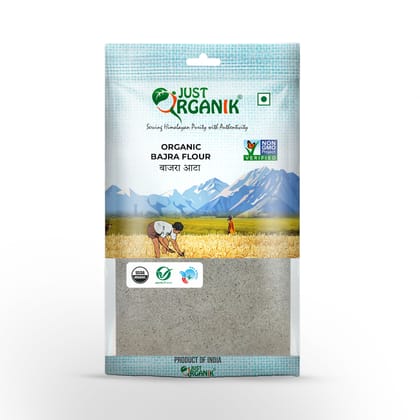 Just Organik Bajra Flour 2 Kg (4x500g), 100% Organic Product