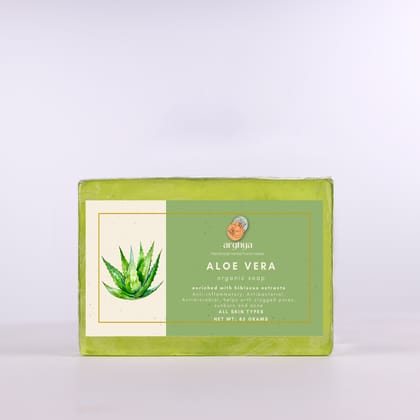 Arghya Aloe Vera Organic Soap with Hibiscus Extracts, 85g Arghya Aloe Vera Organic Soap with Hibiscus Extracts, 85g