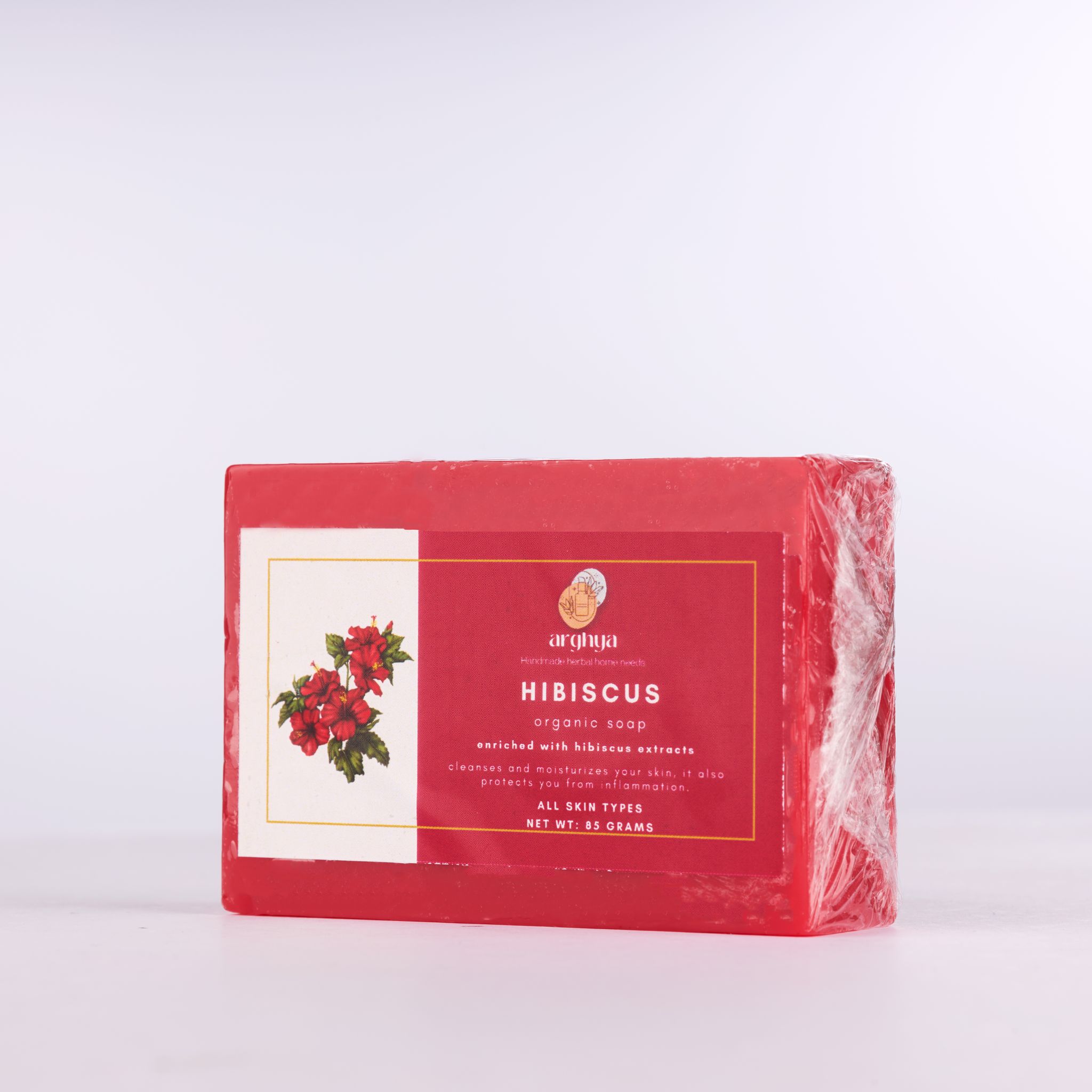 Arghya Handmade Hibiscus Organic Herbal Bath Soap