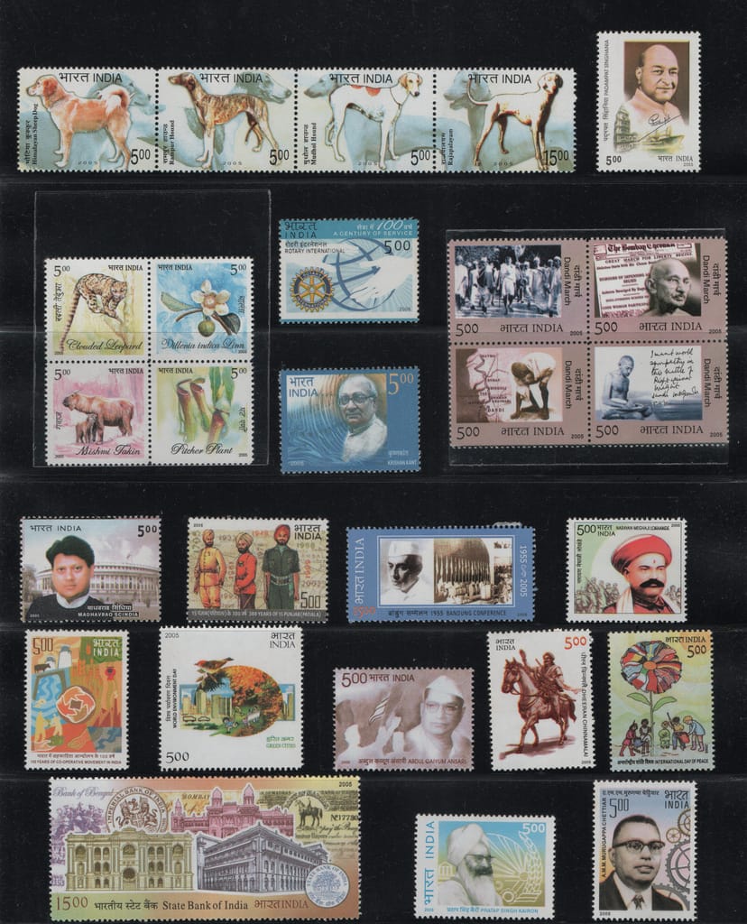 Shobhaphila's MNH Commemorative Year Pack Stamps 2005 (49 Nos.) - Stationery | Buy online on ZillyBuy