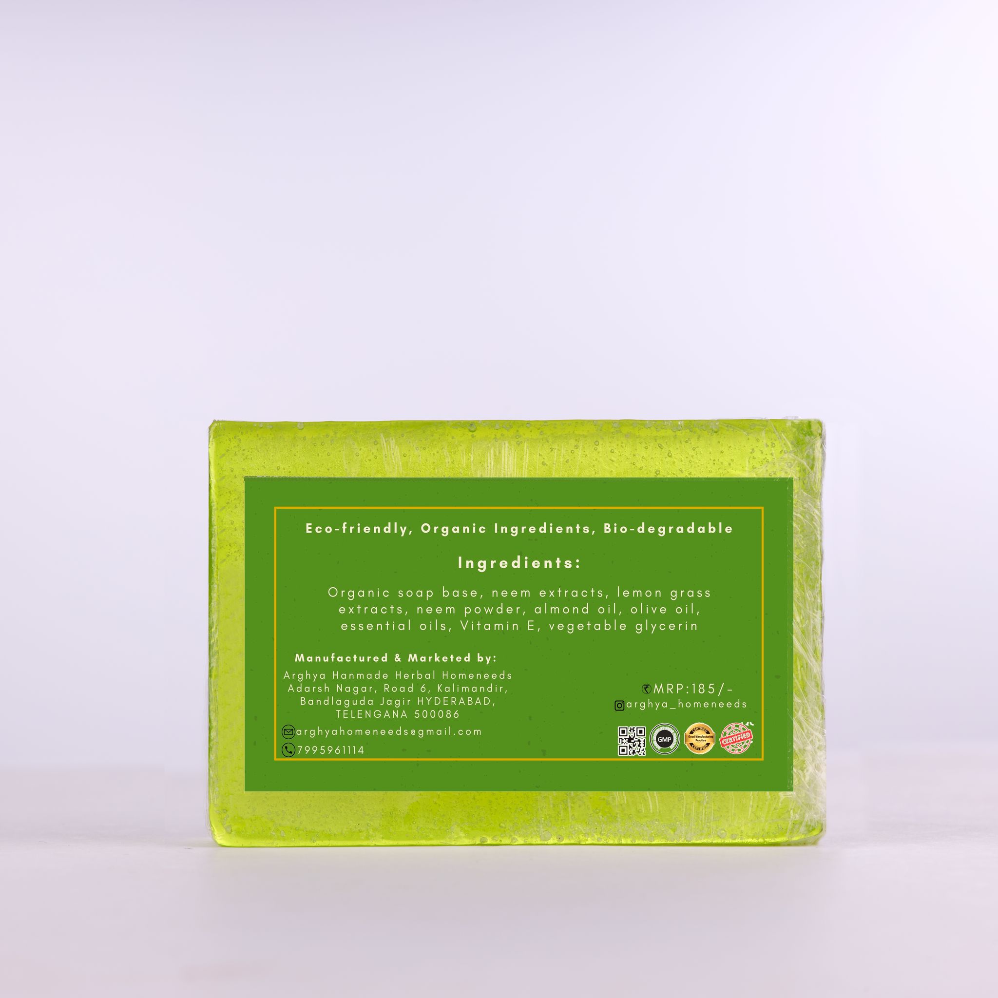 Arghya Herbal Neem Lemongrass Bathing Soap