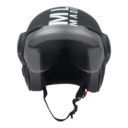 Xinor Zitro Open Face ISI Certified Motorcycle Helmet for Men & Women | Medium 580MM | ABS Shell, Polycarbonate Visor, Comfortable Padding, Bullet Bike Riders
