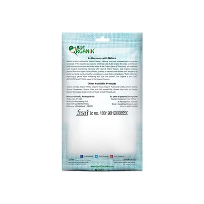 Just Organik Coriander (Dhania) Whole 250gm, 100% Organic