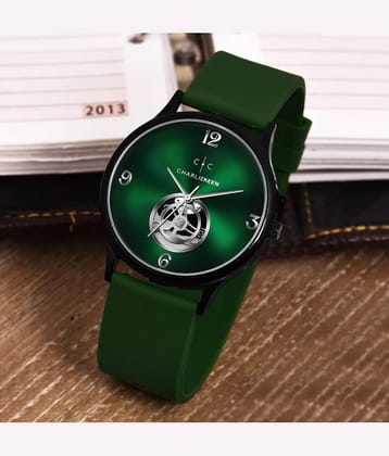 CHARLIEKEEN Green Silicon Analog Men's Watch