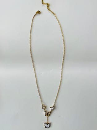 Elegant Gold Plated Butterfly Charm Necklace for Women