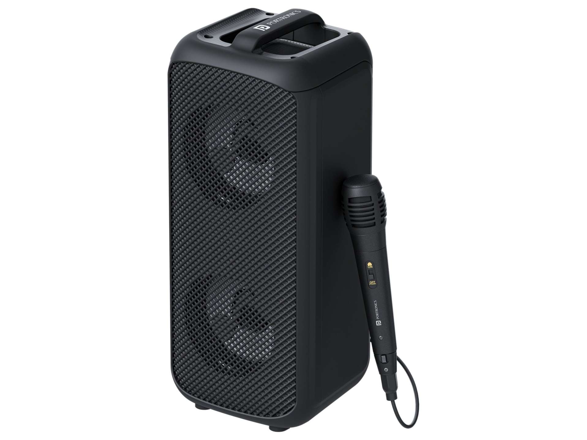 Portronics Rumble Wired Karaoke Mic, Upto 5 Hours Playtime, Dual Dynamic Driver, Type C Fast Charging