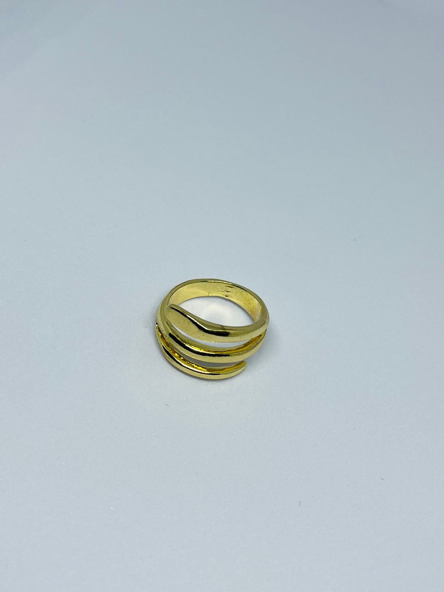 Elegant Gold-Plated Multi-Layered Wrap Ring for Women