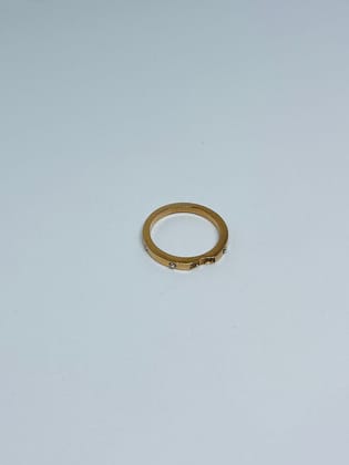 Elegant Gold-Tone Ring with Subtle Crystal Accents