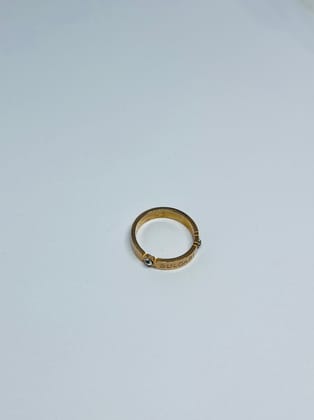 Elegant Bulgari Inspired Gold Band Ring with Solitaire Diamond Accent