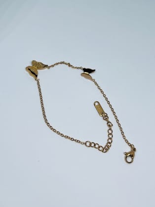 Elegant Gold Plated Butterfly Chain Bracelet for Women