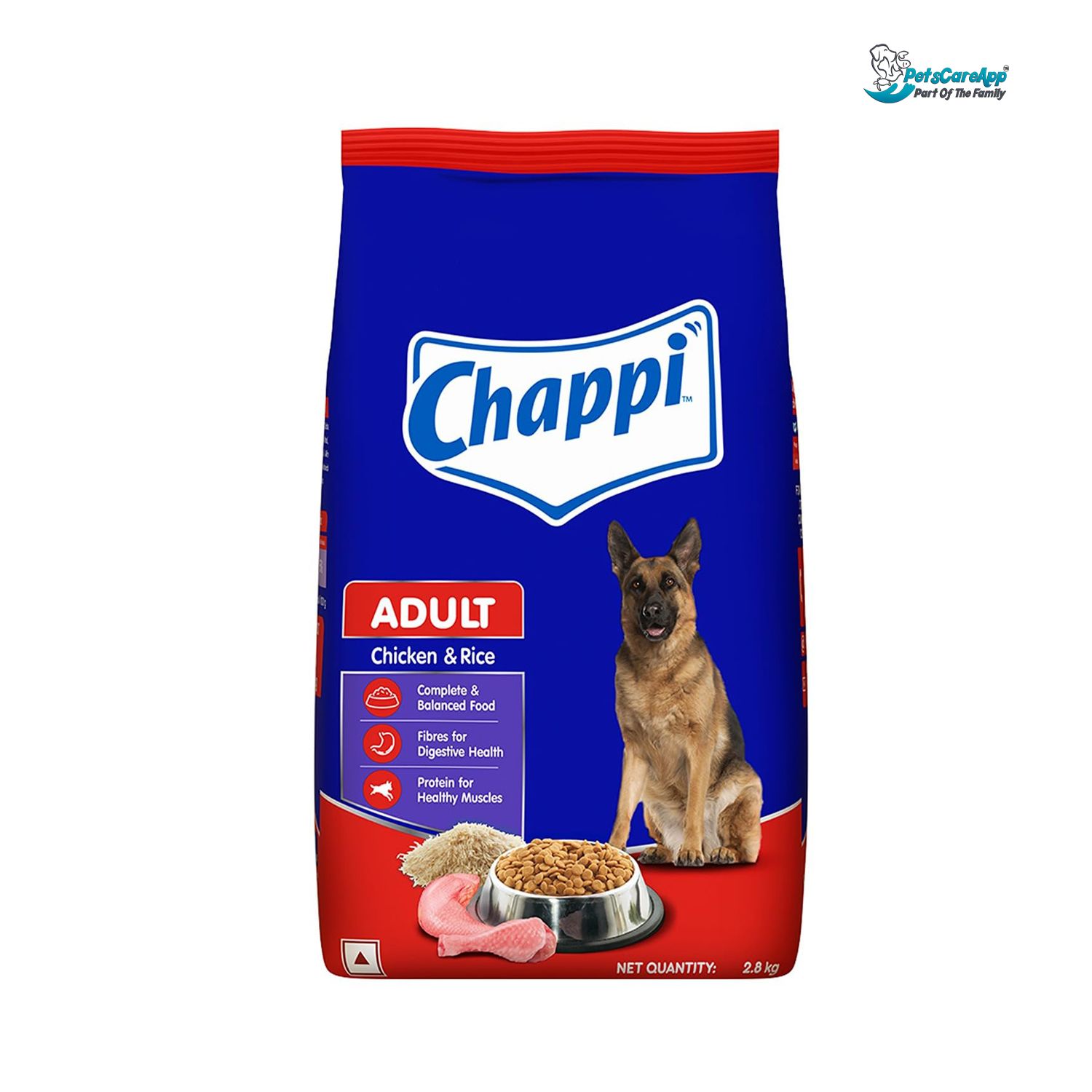 Chappi Adult (1+ Years) Dry Dog Food, Chicken & Rice