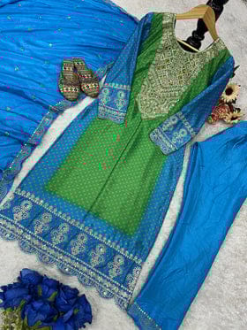 Beautiful Party Wear look Top Bottom And Dupatta