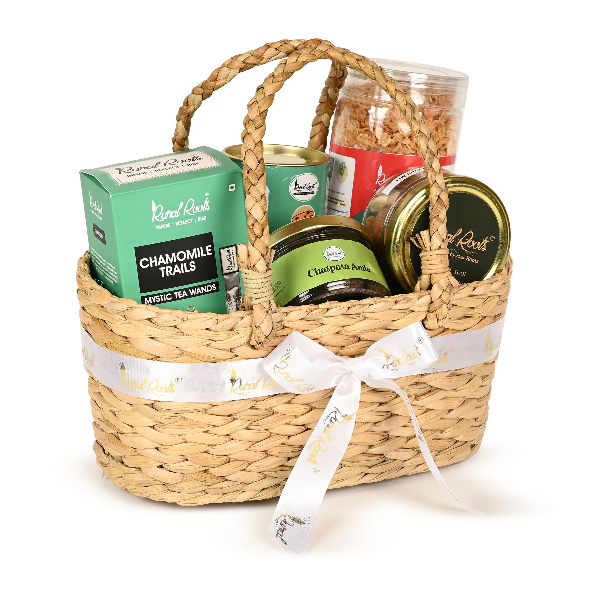 Rural Roots Swasthya Sutra Healthy Diwali Gift Hamper | Sugar Free Wholesome Gift Basket | Low GI Corporate Gifting | Green Tea, Millet Snacks, Dry Fruits, Honey, Mukhwaas, Cookies & More