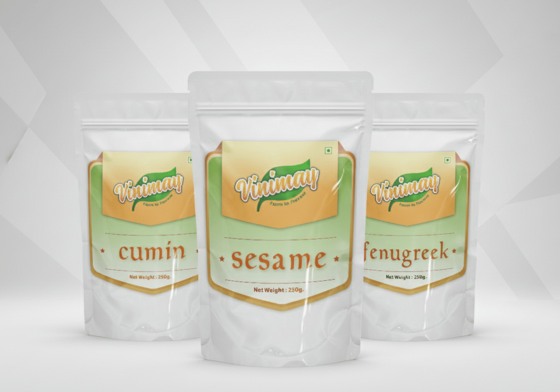 Vinimay Kitchen Essentials Combo - Cumin, Sesame & Fenugreek (250g each pack)