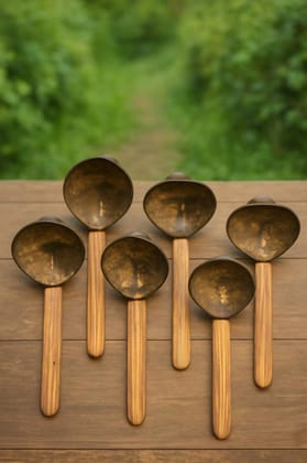ECOCASK Coconut shell Soup Spoon Set of 4