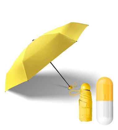 Folding Compact Pocket Umbrella with Lovely Capsule Case | Portable & Lightweight Umbrella For Kids & Adults | Travel Umbrella for Man & Women ( Multicolour )