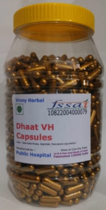 Dhaat VH Herbal Supplement Capsules 1000 Caps Jar