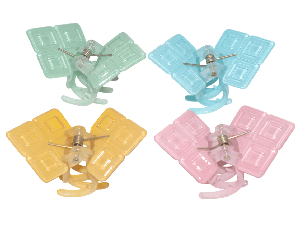 Pastel Butterfly Mini Hair Claw Clips (Set of 4)