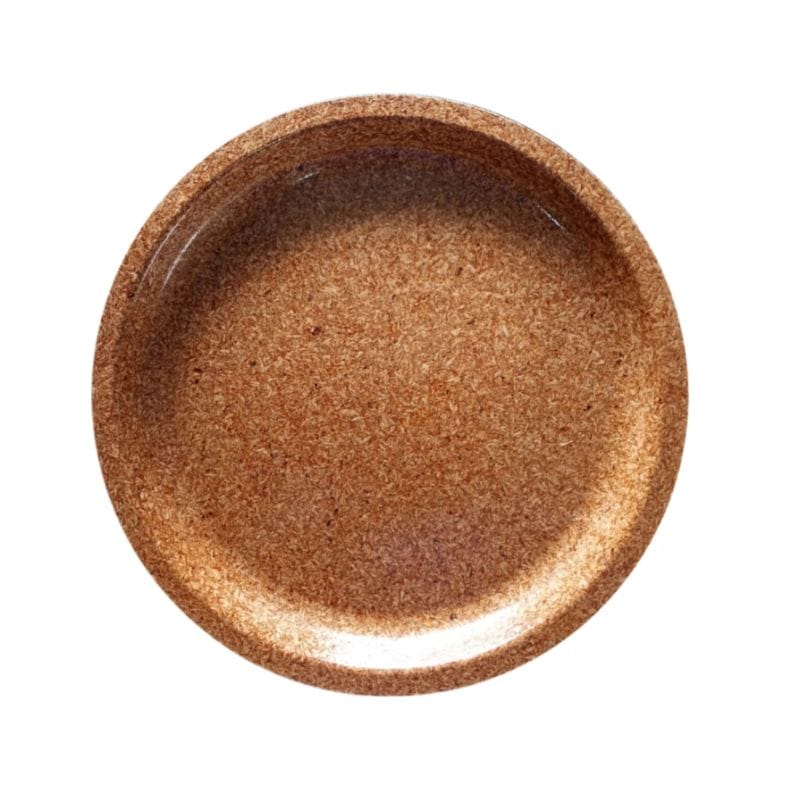 Snack tray 8" Round: Round Textured Brown Snack Tray Decorative Platter Pack of 200 Pieces