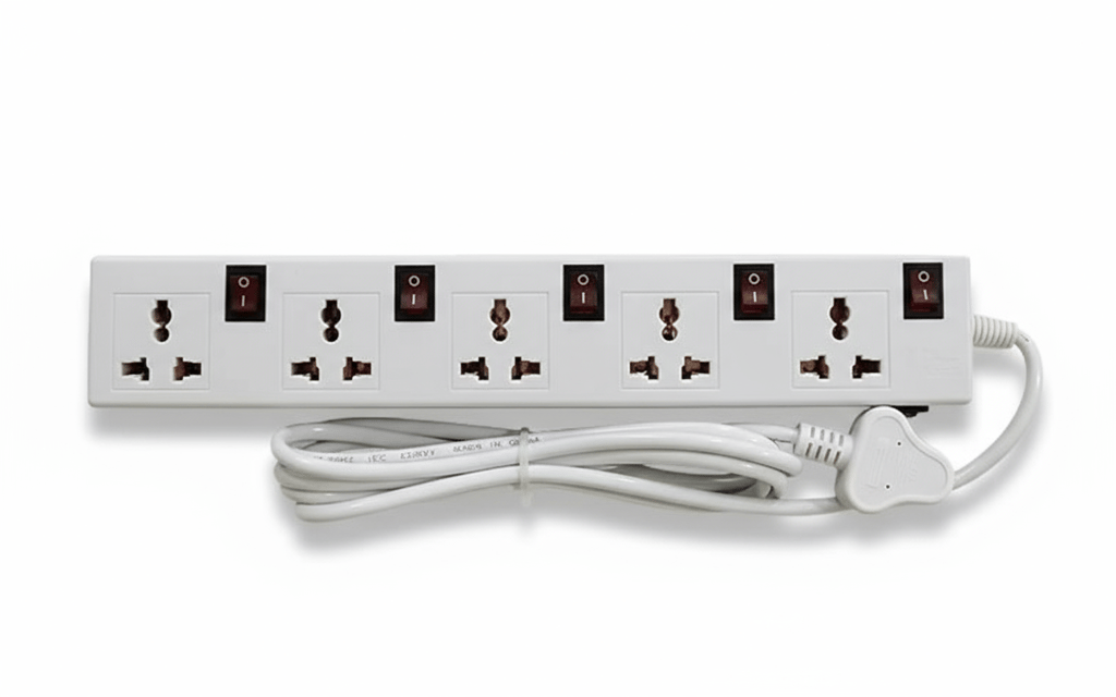 Latest 5 Pin Socket Plastic AR-EXT3005 Power Extension Board, 3 M (White)