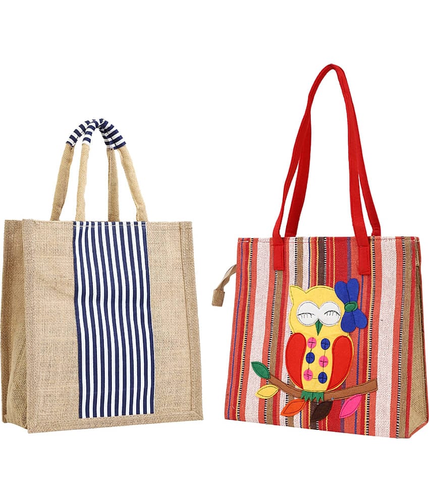 ENSAC Handheld Jute Set of 2 ( Yellow )