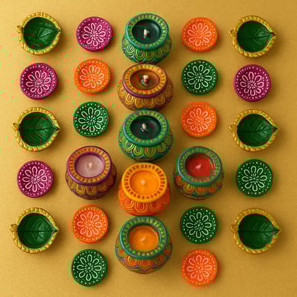 Diwali Diyas Combo Pack 