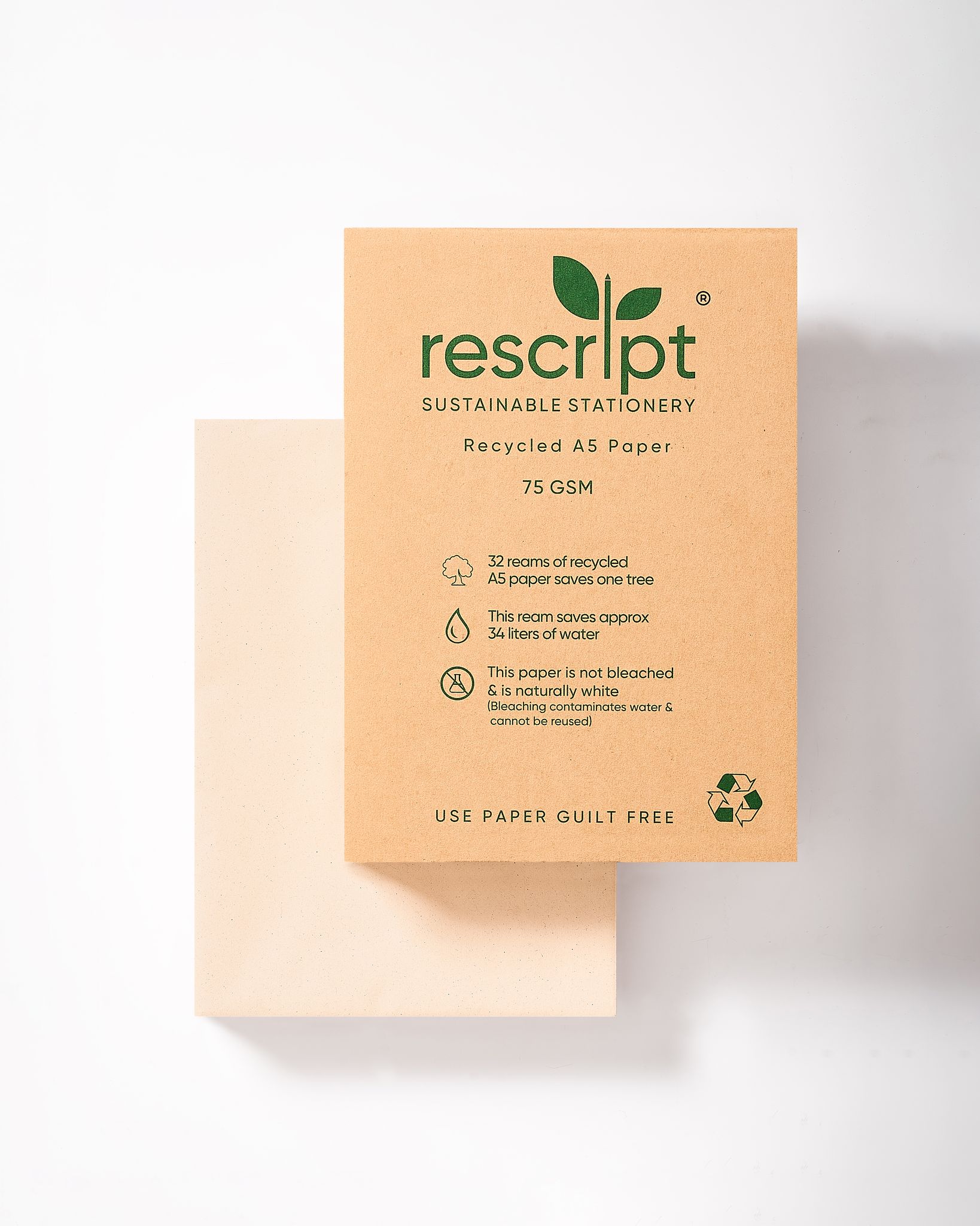 100% Recycled A5 Copier Paper – 500 Sheets (75 GSM)