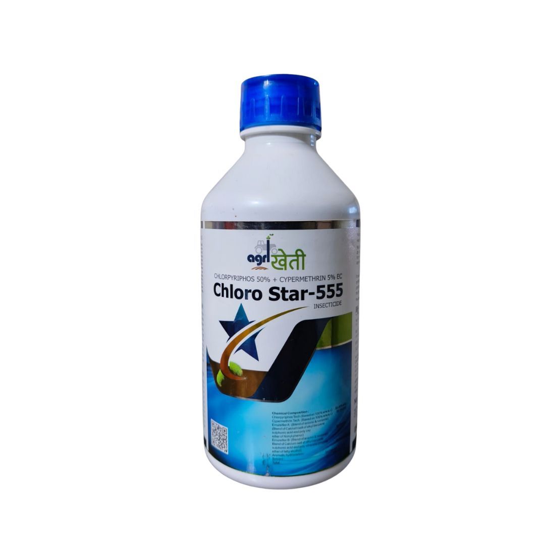 Chloro Star-555-Agrikheti (Chlorpyriphos 50% + Cypermethrin 5% EC) 1Litre