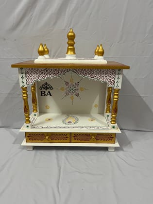 Wooden Pooja Mandir for Home Handcrafted Temple Design Wall Hanging Wooden Temple