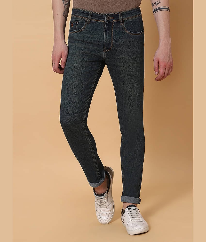 HJ HASASI - Blue Denim Slim Fit Men's Jeans ( Pack of 1 )