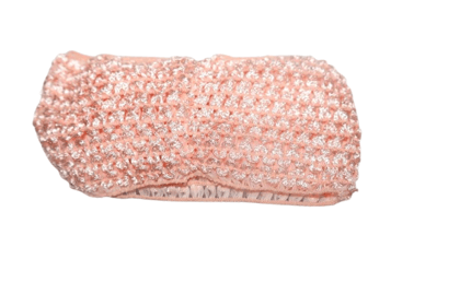 Light Peach Textured Knit Headband Hair Accessory for Women Light Peach Textured Knit Headband Hair Accessory for Women