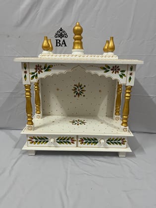 Traditional Wooden Temple Handmade Home Mandir Solid Wood Temple for Home